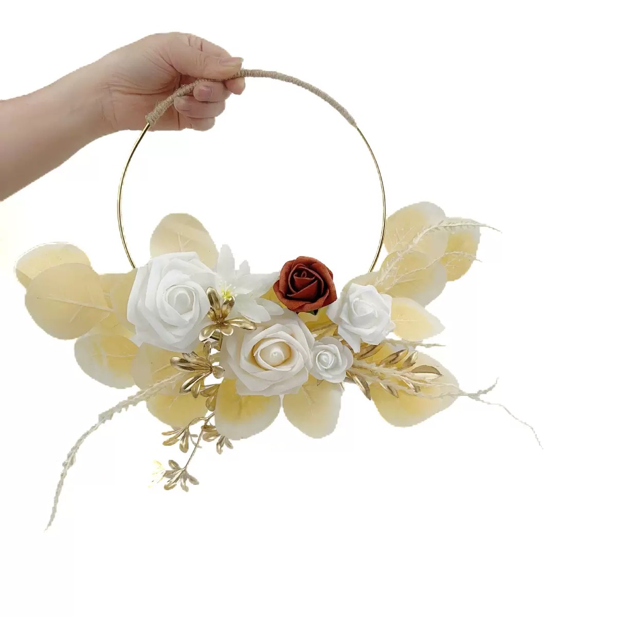 Artificial Floral Hoop Decor For Weddings, Parties & Home photo 2