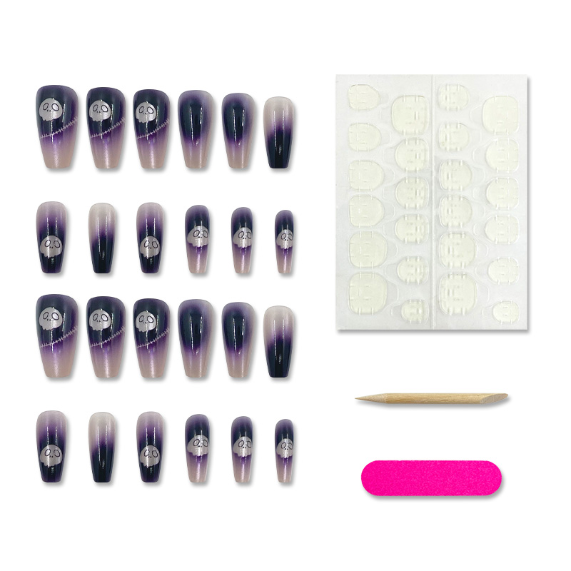 Halloween Skull Cat-Eye Press-On Nails photo 5