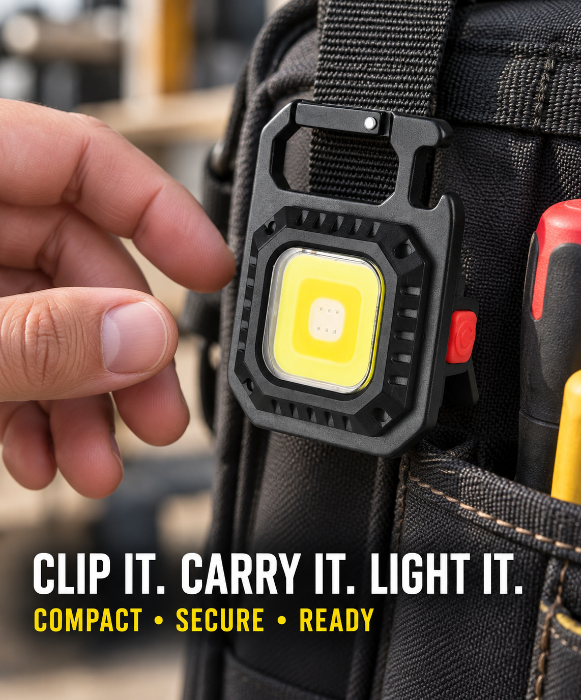 Rechargeable Magnetic Battery Display Type C LED Work Light Hanging Hook W5130 670LM COB Flashlight photo 4