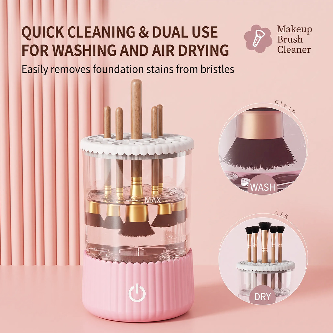 Electric Makeup Brush Cleaner Machine Portable Automatic USB Brush Cleaning Tool photo 1