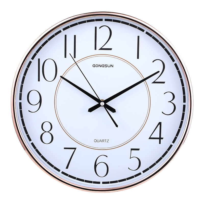 Wall Clock Office Simple Nordic Atmosphere Home Fashion Creative Bedroom Round Clock photo 1