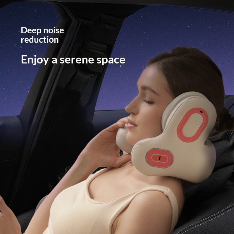 Cross-Border Sleep Noise-Canceling Anc Neck Protection And Cervical Massage Pillow, Portable Heating Compress Bluetooth Music Shoulder And Neck U-Shaped Pillow photo 3