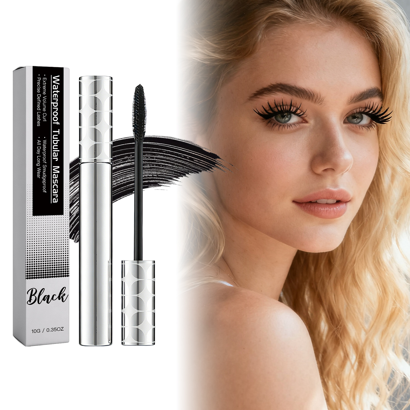 Fibre Long Curl Mascara  Black  10g 1box photo 6