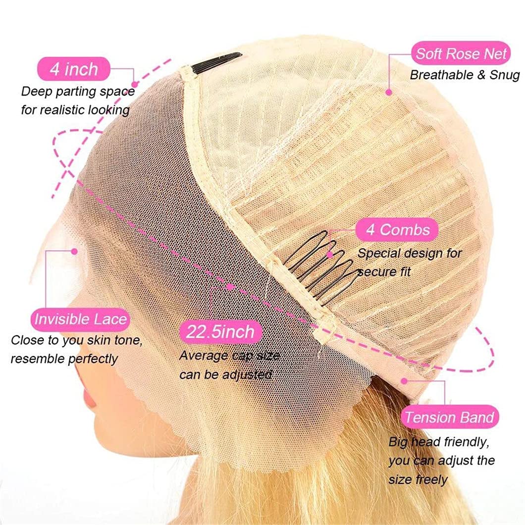 13x4 Lace Front Human Hair Wig 613 Straight Density photo 4