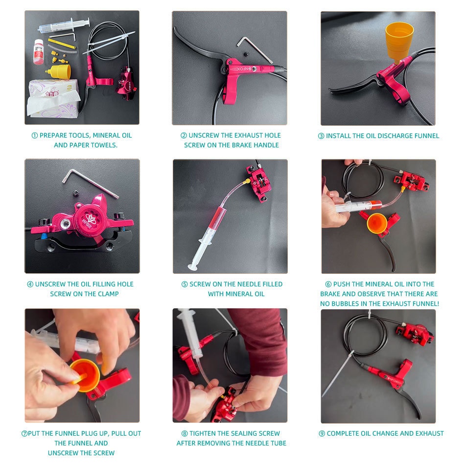 Ezmtd Hydraulic Brake Oil Disc Tool Set Simple Bicycle Oil Filling And Replacement Funnel Exhaust Connector Hot Sale photo 7