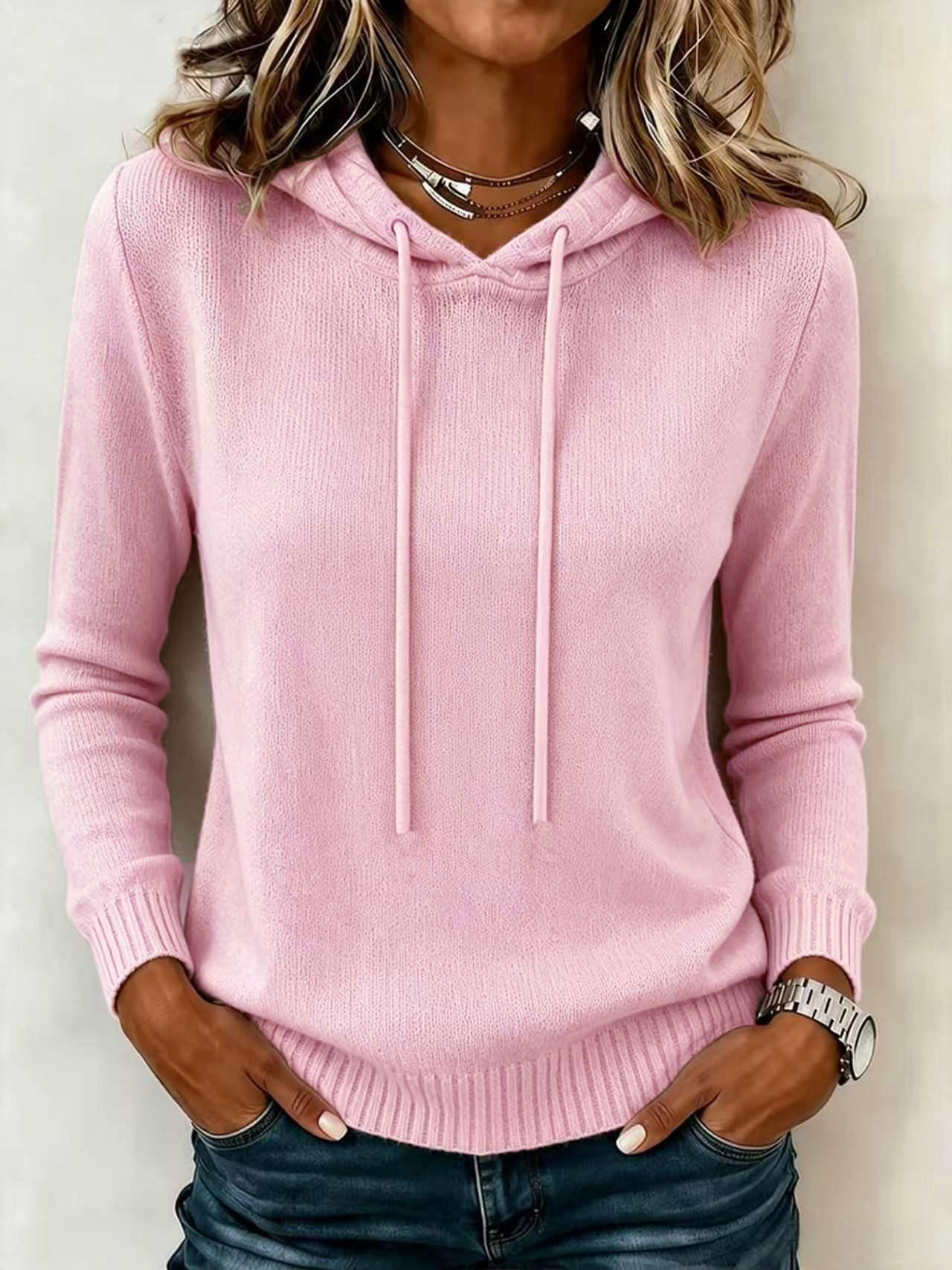 New Women's Hooded Long-sleeve Casual Top Sweater. photo 7