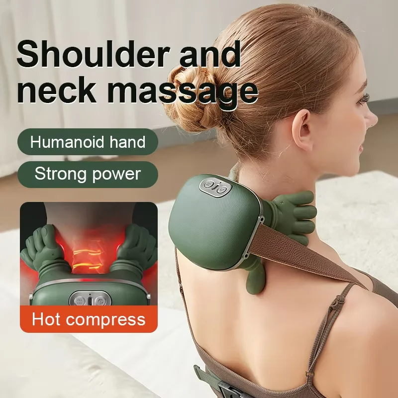 Bionic Finger Neck & Shoulder Massager, Wireless Cervical Trapezius Kneading Massage Shawl With Brushless Motor photo 1