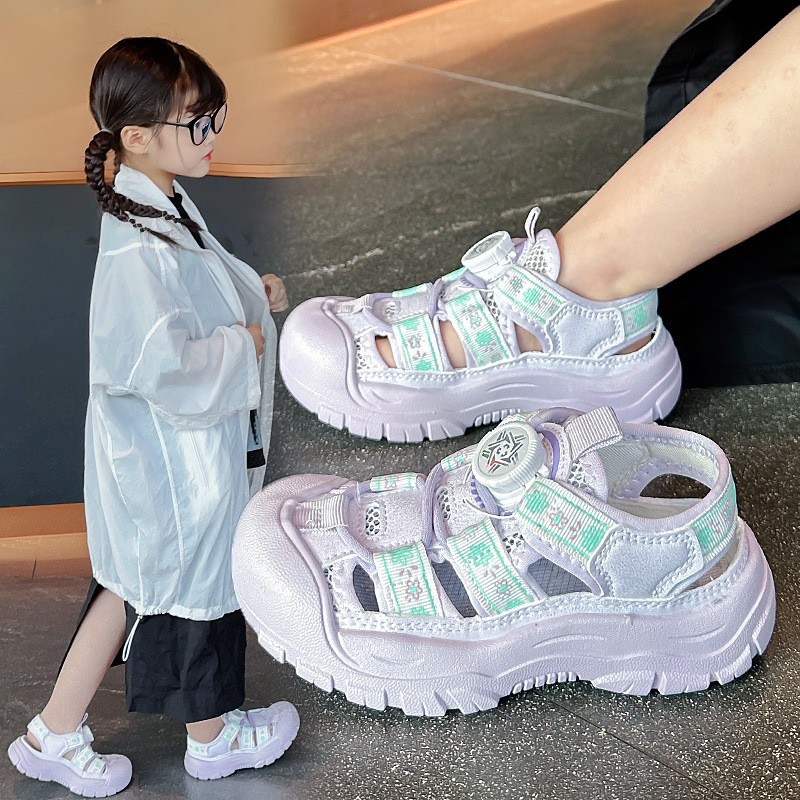 2026 Summer New Korean Style Kids Sports Sandals, Soft Sole Casual Beach Shoes For Boys And Girls photo 1