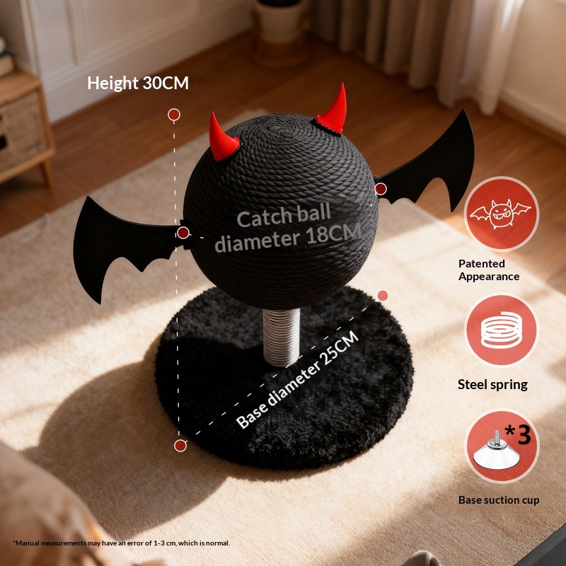 Cat Climbing Frame And Scratching Board Combo With Durable Hemp Rope, Scratch-Resistant, Non-Shedding, Scratching Ball, Cat Claw Board, Self-Entertainment Toy For Cats, Pet Supplies photo 4