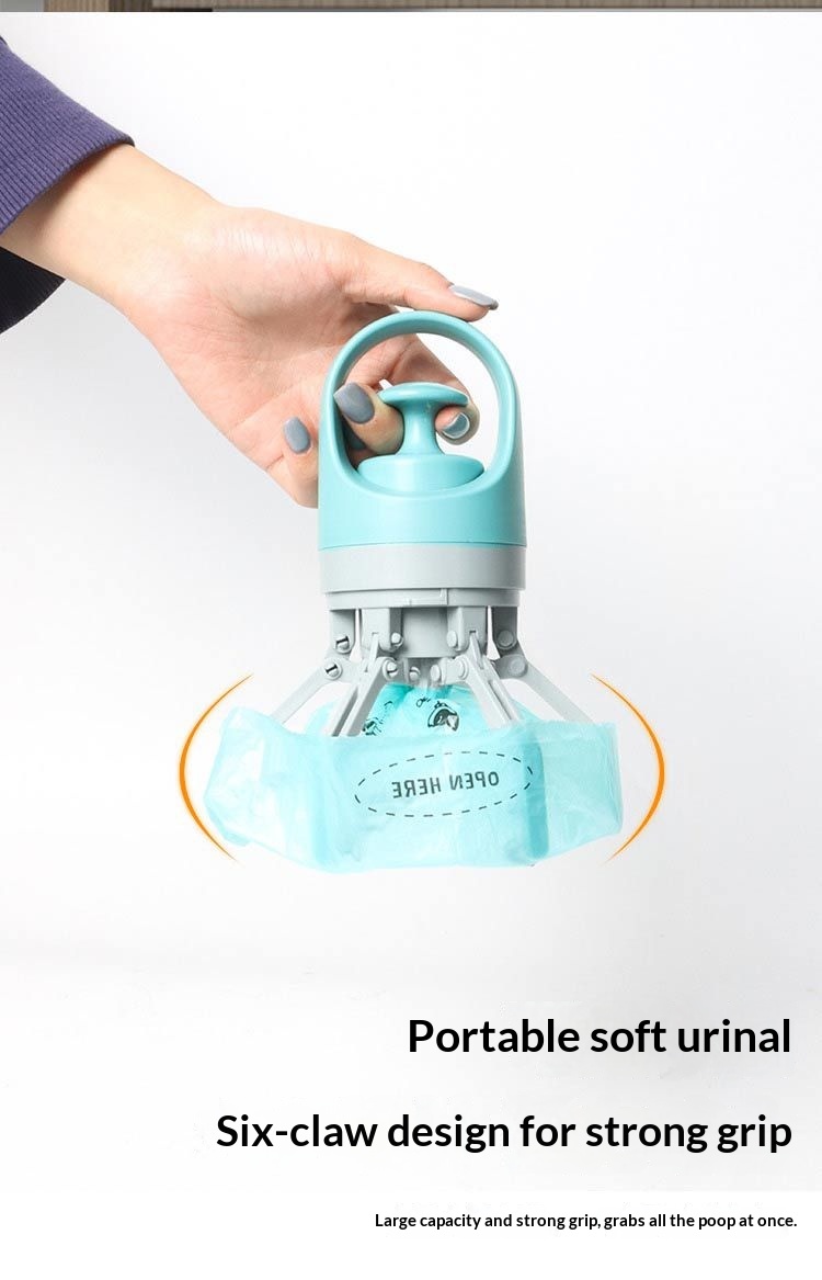 Portable 6-Claw Pet Poop Scooper With Built-in Bag Dispenser photo 4