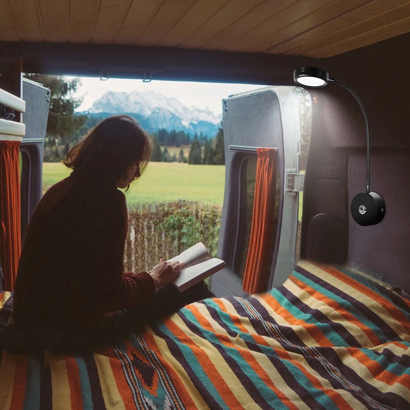 12V LED Touch Dimmable USB Spot Reading Light Motorhome Campervan Caravan Boat photo 6