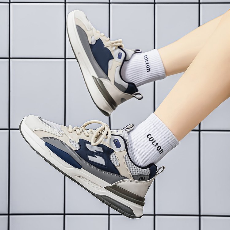 Men's 2026 Summer New Korean Style Breathable Mesh Dad Shoes, Versatile Thick Sole Non-Slip Sports Casual Sneakers photo 3