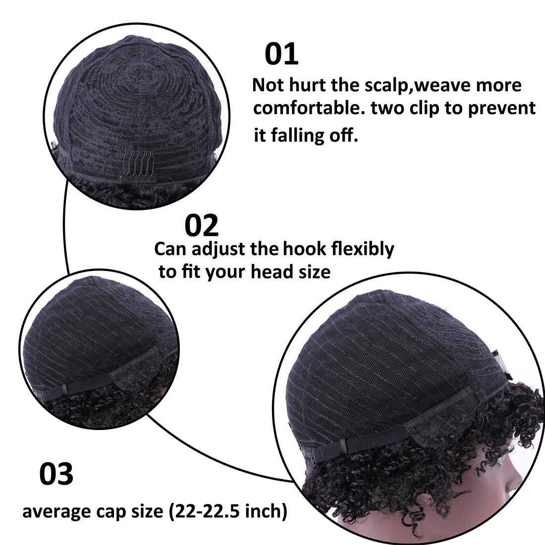 Pixie-style Human Hair Wig, Natural Color, Jerry Curly Texture, 4-inch Length. photo 7