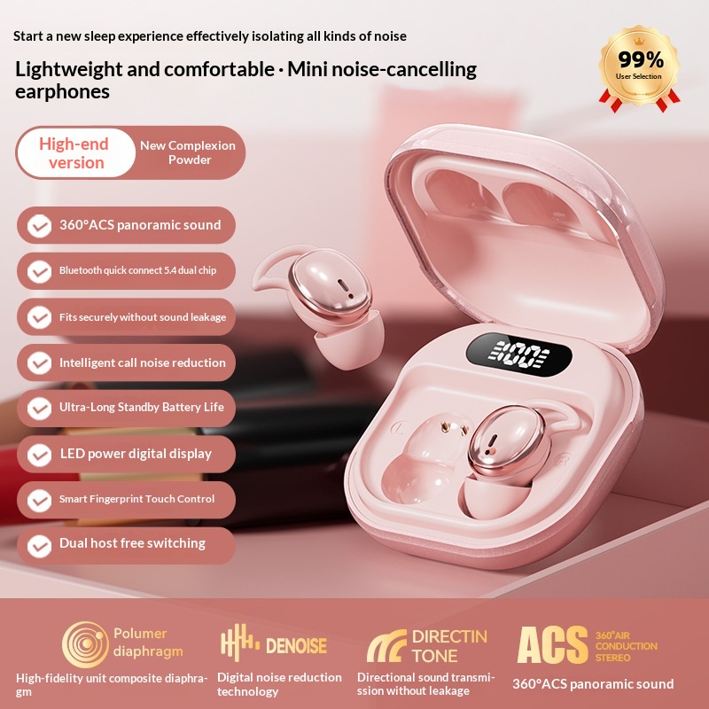 Berlin Sound M72 Sleep Headphones Noise Reduction Sleep In Ear Soundproofing Non-Pressure Ear Invisible Zero Sense Bluetooth Headphones photo 4