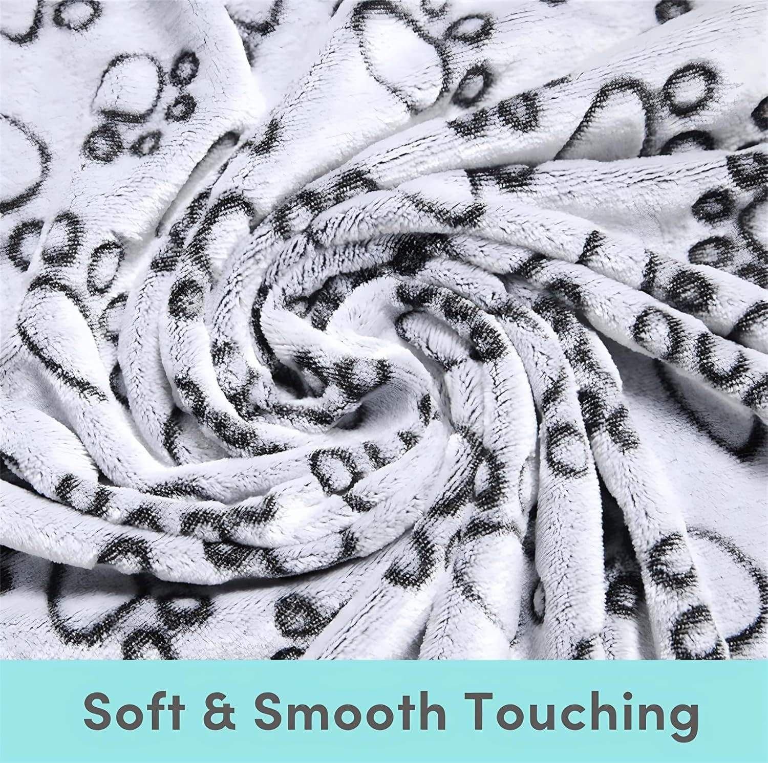 3 PackPet Blanket, Soft Plush Paw Print Dog Blanket Washable, Warm Fleece Cat Blanket For Large Medium Dogs, Sofa Couch Bed Cage Protector,23 X 16 In,30 X 20 In,41 X 31 In,47.2 X 39.3 In photo 6