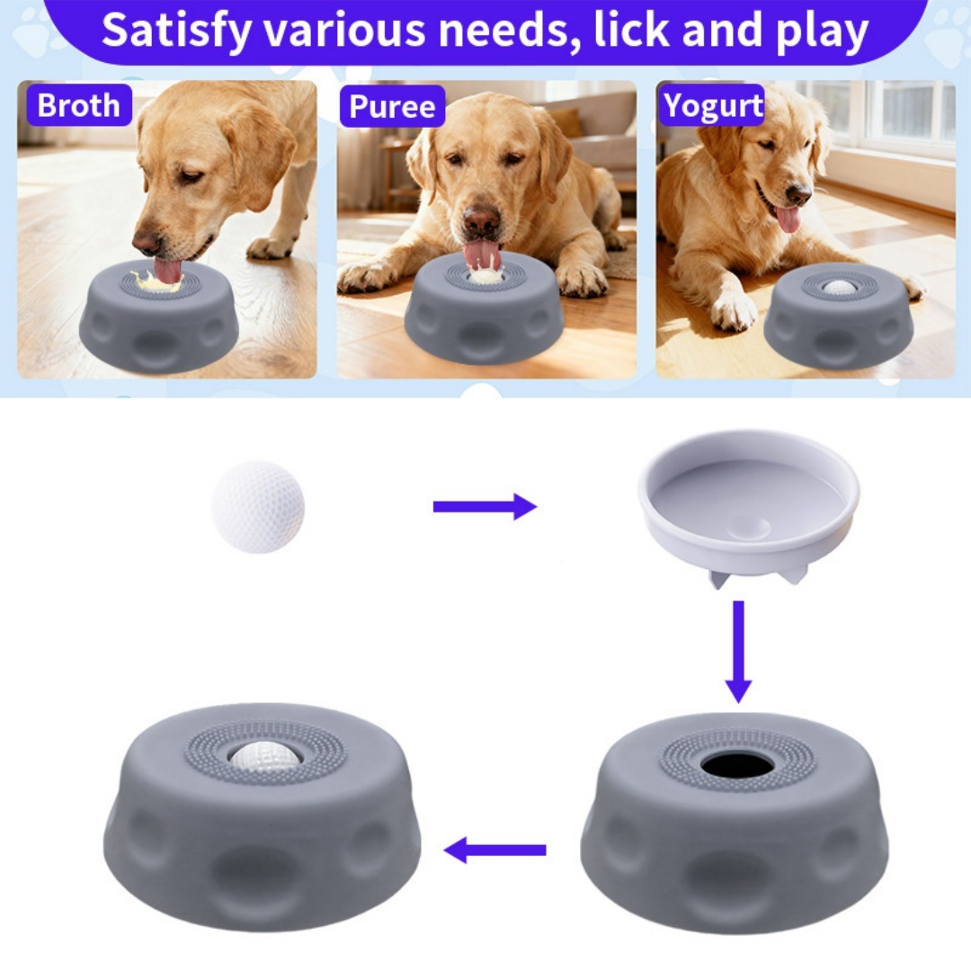 Slow Feeder Licking Bowl, Anti-Overflow Slow Eating Pet Dish photo 4