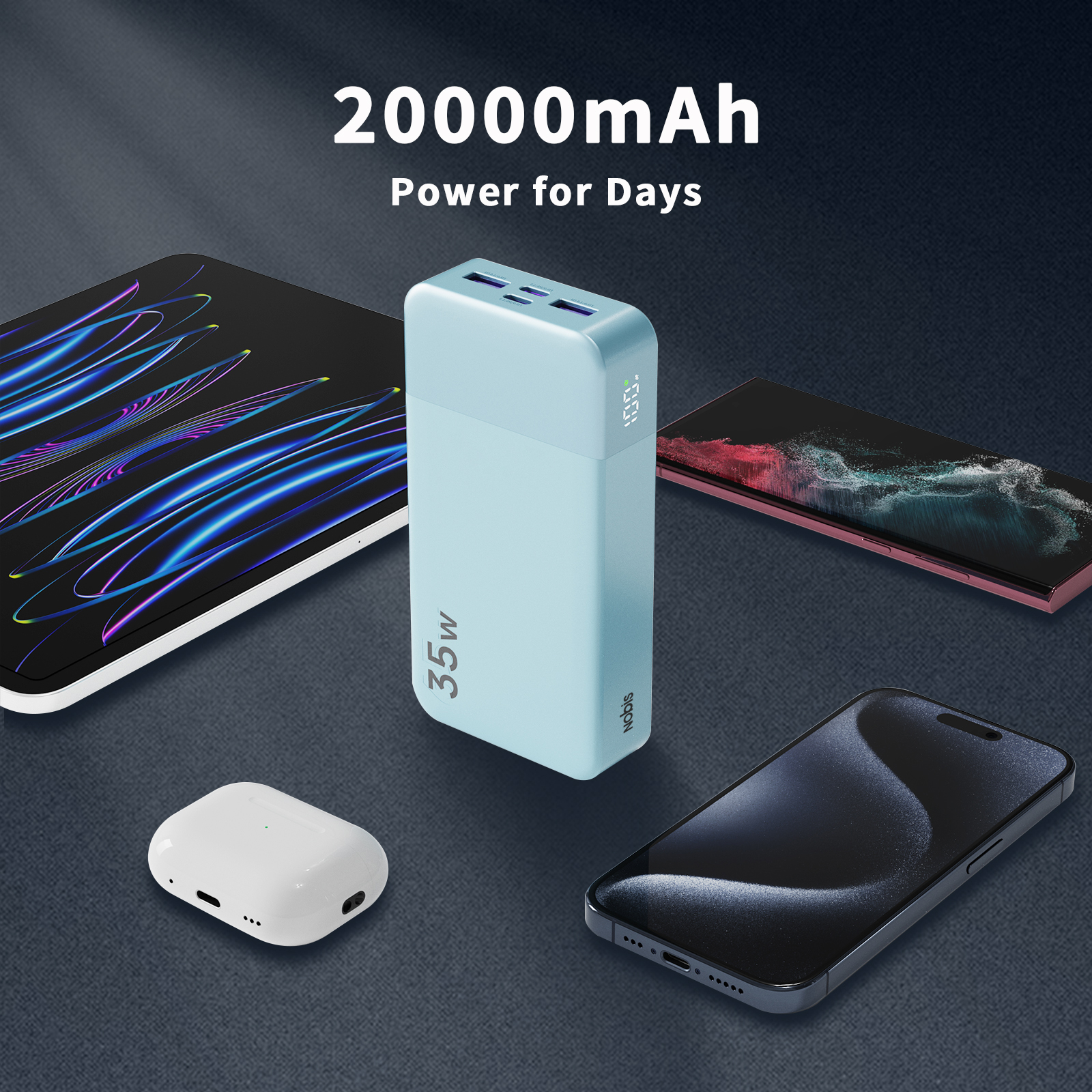 Australia Overseas Warehouse N OBIS 35W 20000mAh Type-C Fast Charging Portable Power Bank For Phone photo 7