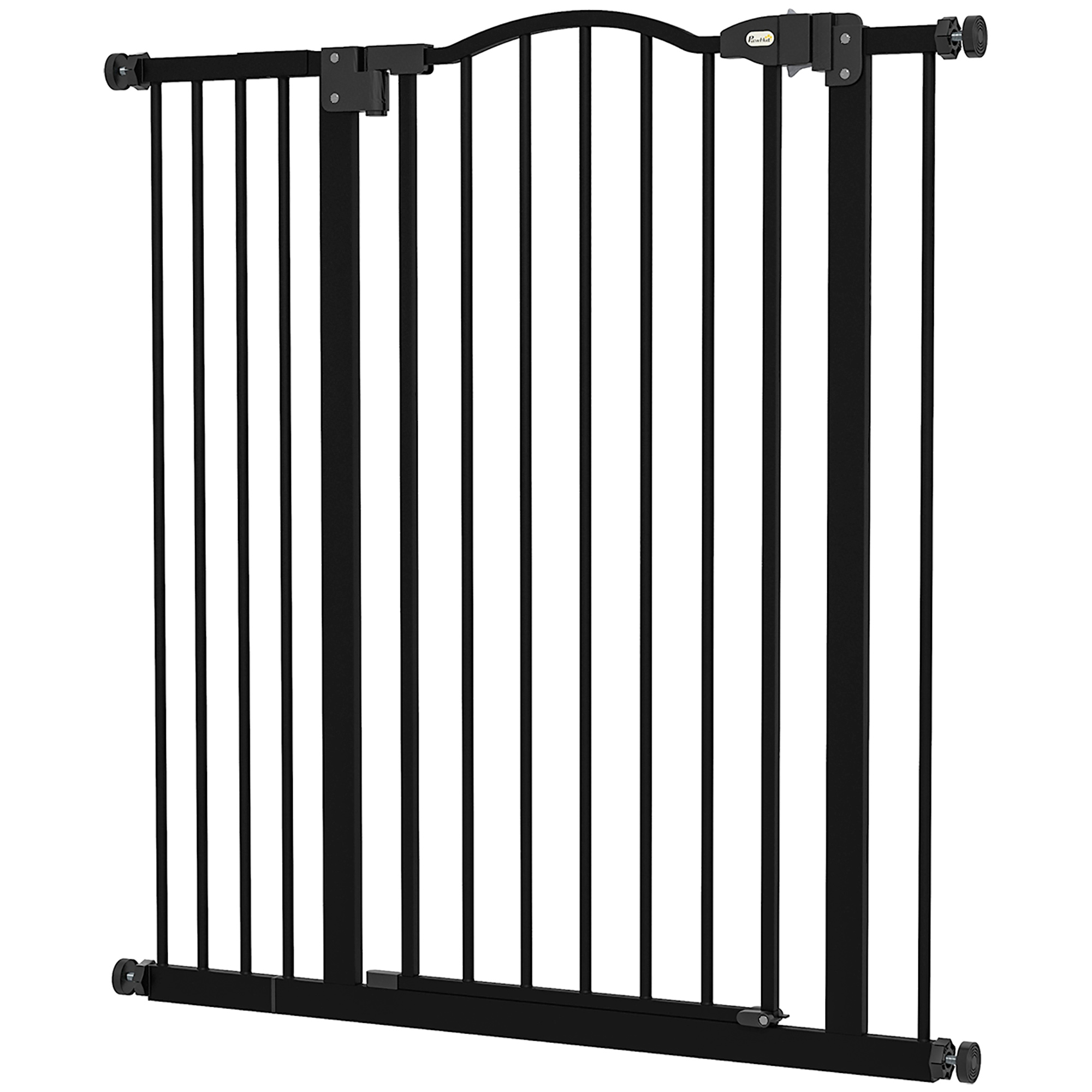 PawHut Pressure Fit Dog Stair Gate No Drilling Safety Gate Auto Close For Doorways, Hallways, 74-94cm Adjustable, 94cm Tall photo 3