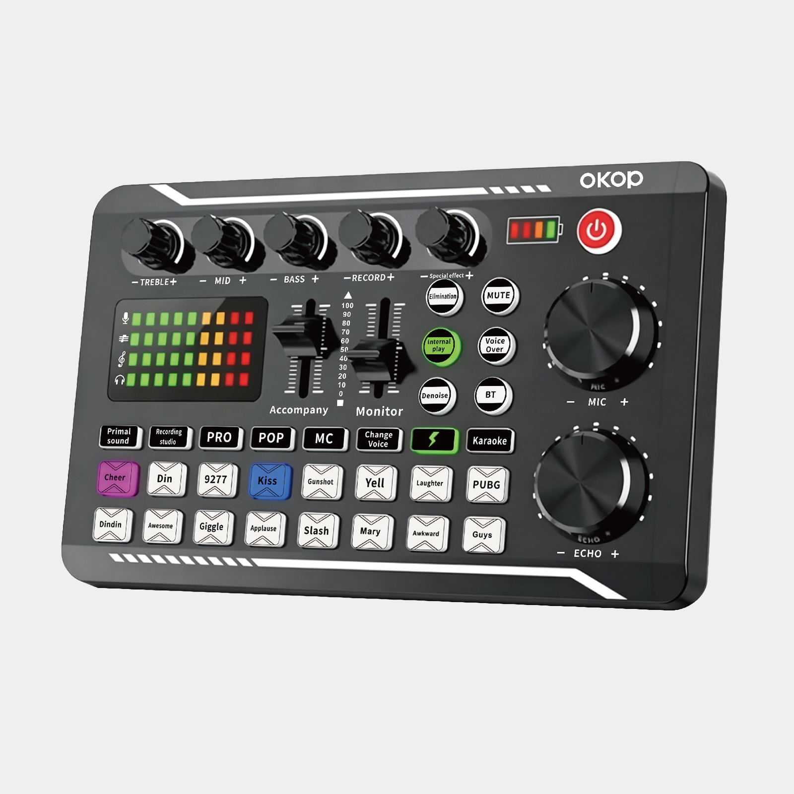 KP-K17 18 New Multifunctional Live Streaming Sound Card Features Special Effects Voice Changing Adjustable Settings Karaoke Recording Modes And Noise Reduction Factory Direct Stock photo 1