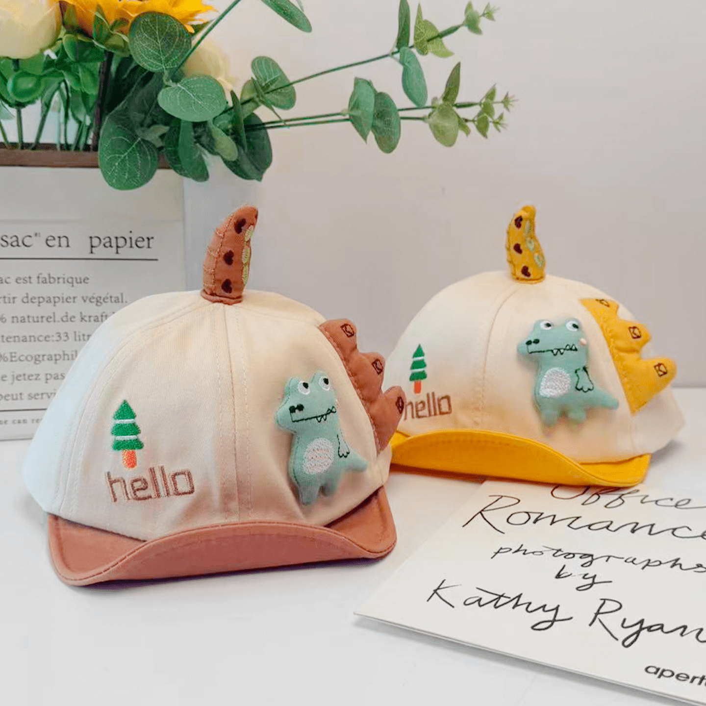 Three Dimensional Cartoon Baby Dinosaur Soft Cap With Brim And Earflaps Summer Autumn Lightweight Style Fashionable photo 5