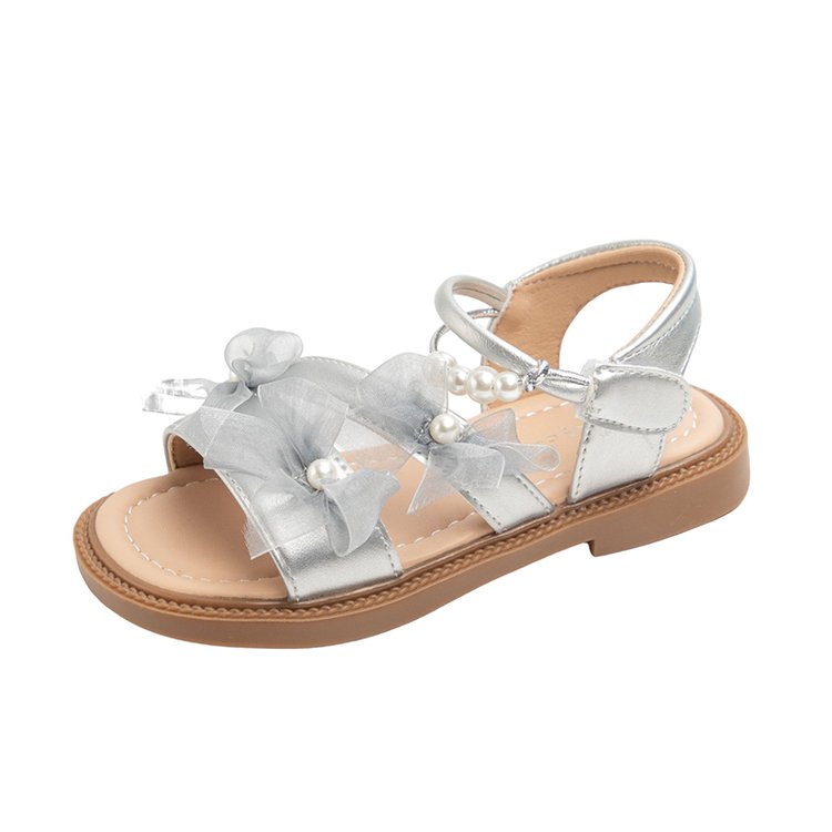Fairy Style Girls' Baby Princess Sandals, Bow Shaped Children's Roman Shoes, Summer New Style Girls' Beach Shoes photo 3