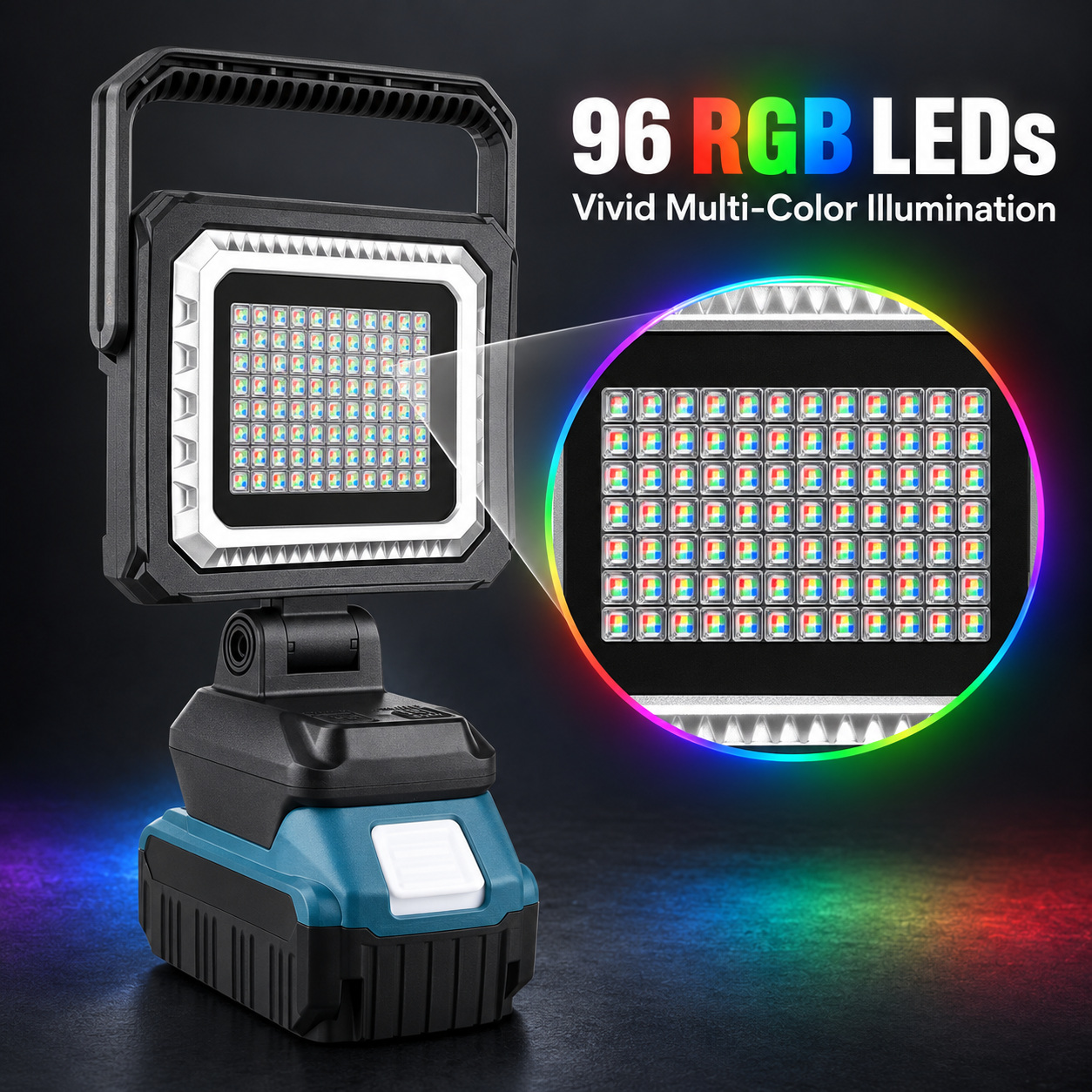 Rechargeable Type C 18650 W8128 8 Wholesale Supply 6500mAh Battery LED Flood Light 96 3 photo 3