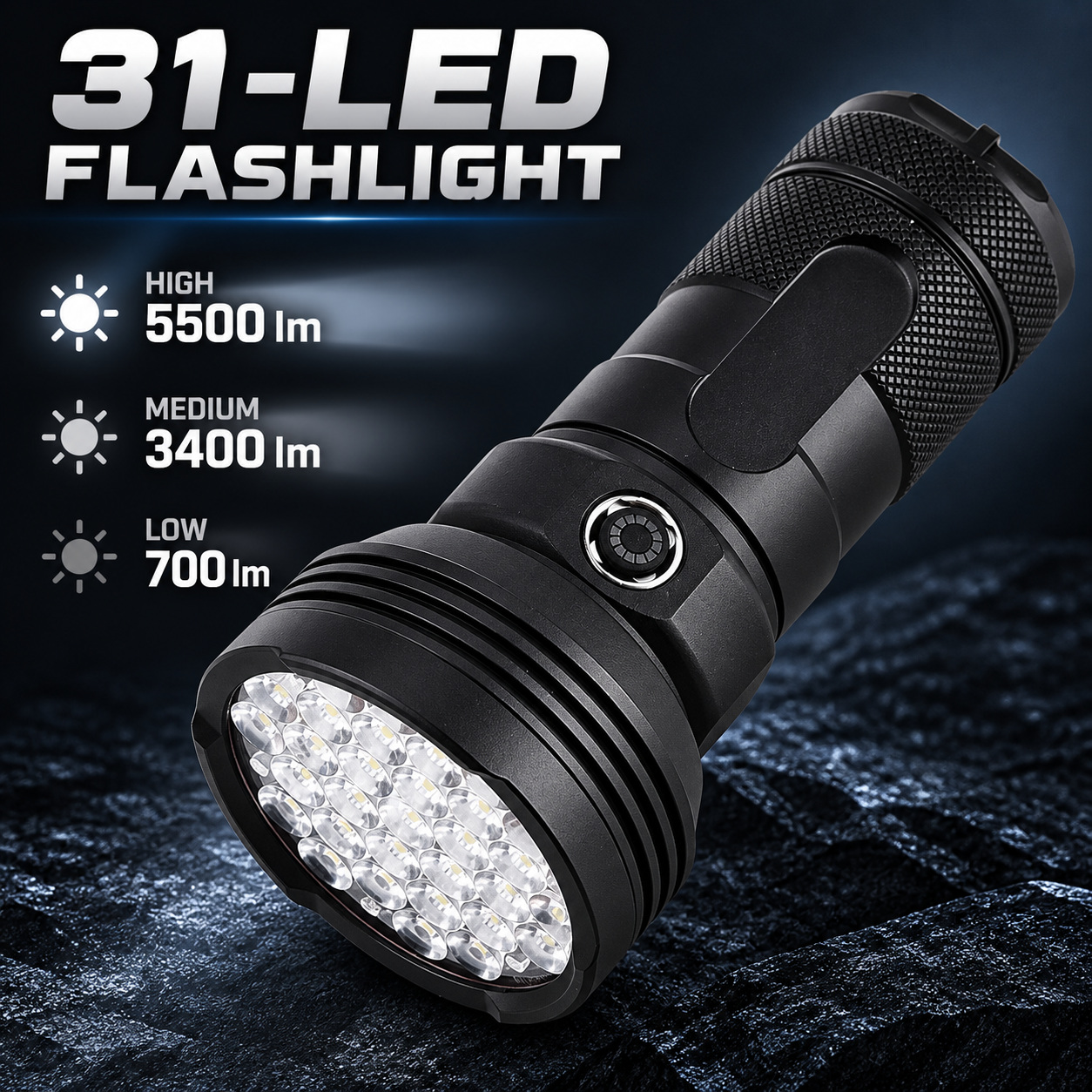 Rechargeable Type C LED Work Light 4500mAh W5202 1 5500LM Aluminum Alloy Flashlight Battery 31 photo 7