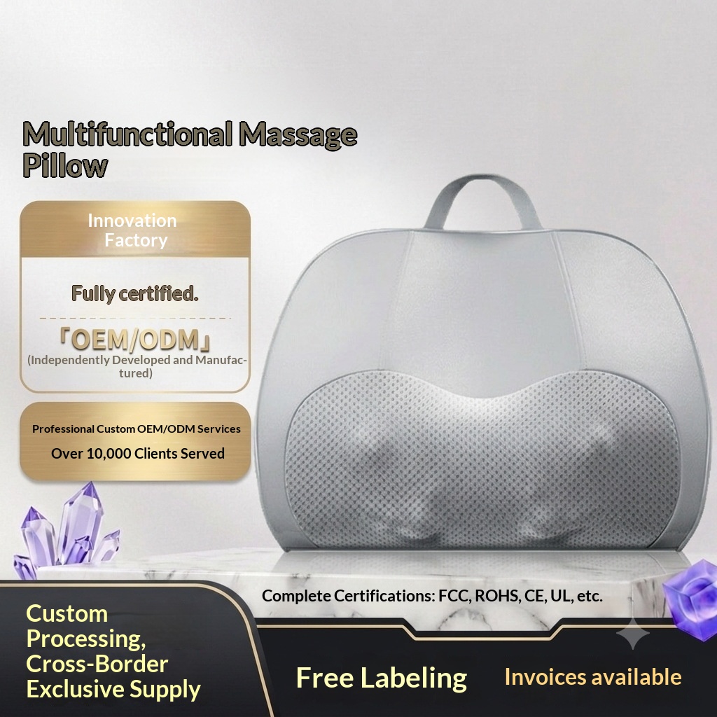Massage Pillow For Waist, Neck, And Shoulder, Three-in-one Kneading And Heating Massage Lumbar Pillow, Multifunctional Electric Home Massager Massage Pillow photo 1