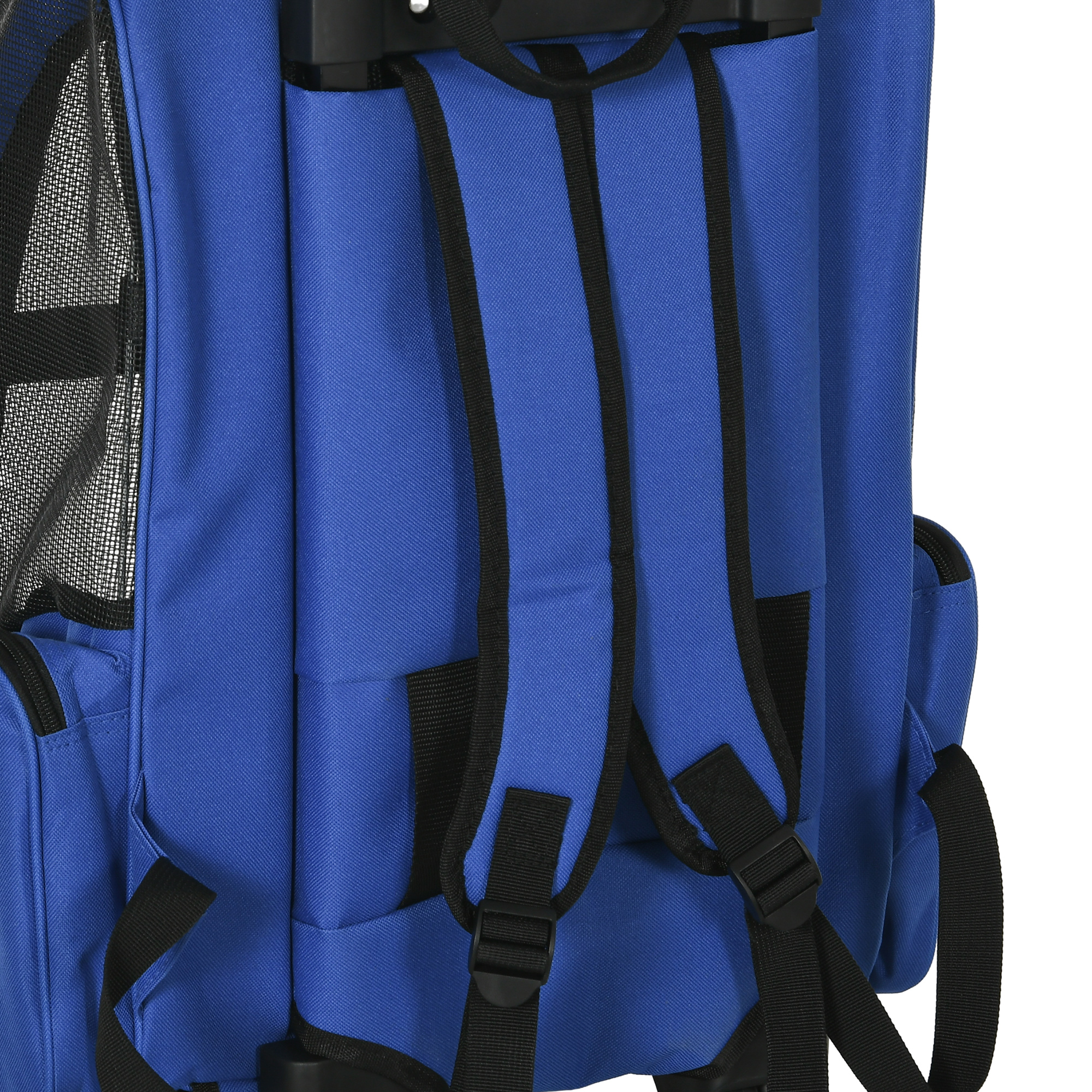 2 In 1 Pet Carrier Trolley And Backpack With Extendable Handle And Wheels Lightweight Oxford Travel Bag For Dogs Cats photo 2
