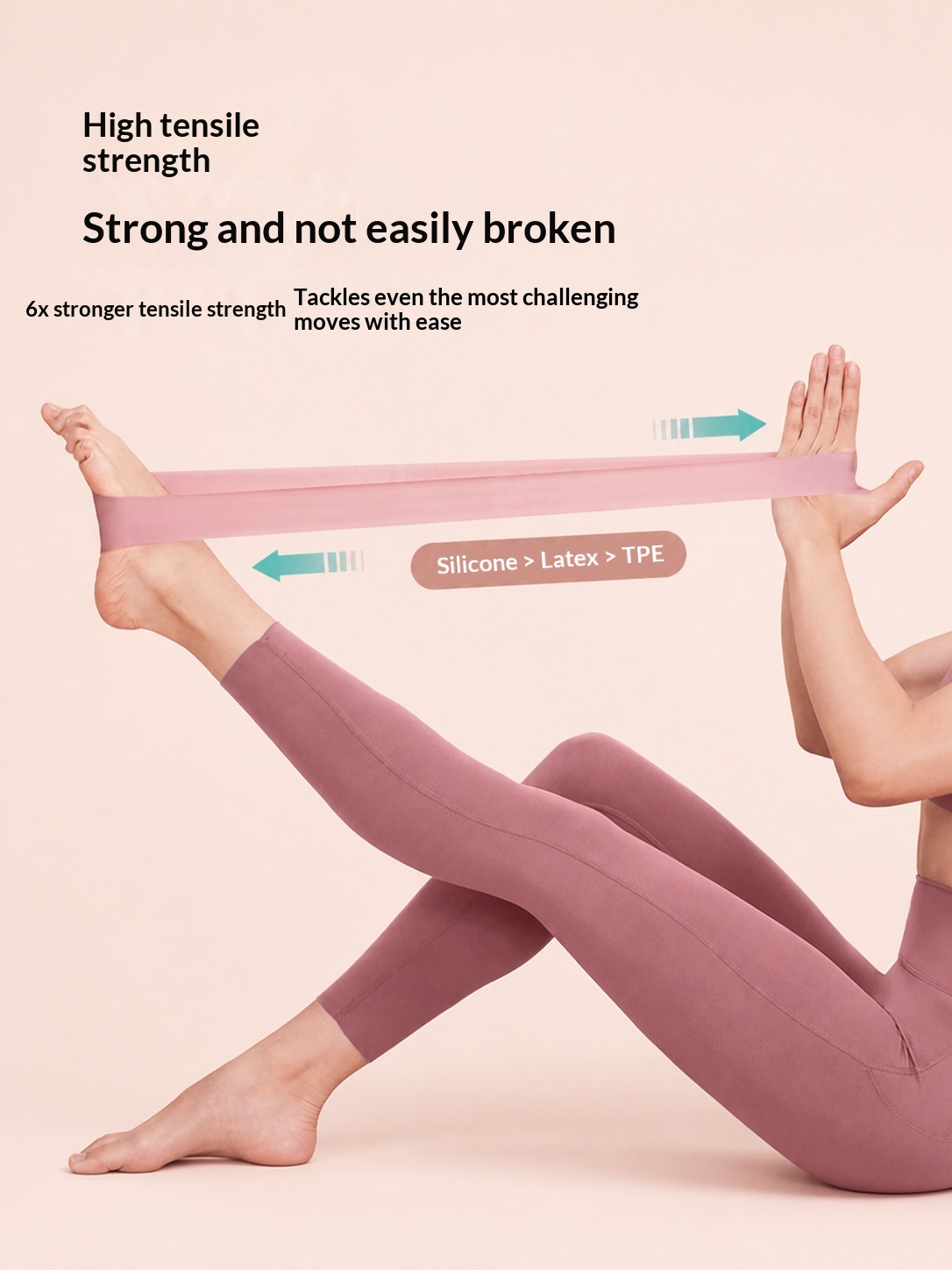 Elastic Band Hip Fitness Elastic Band Women's Resistance Pull Band Hip Training Tool Hip Circle Belt Hip Trainer photo 8