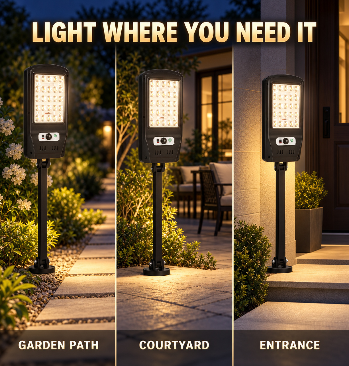 Solar Powered Rechargeable Motion Sensor Waterproof LED Work Light 10W 1500mAh For W755 5 2 photo 5