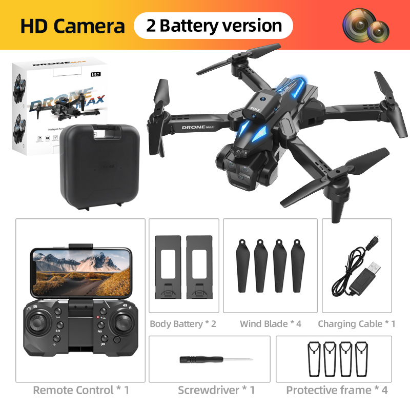 C10 Black - Triple Camera - Dual Electric Drone-BLACK photo 1