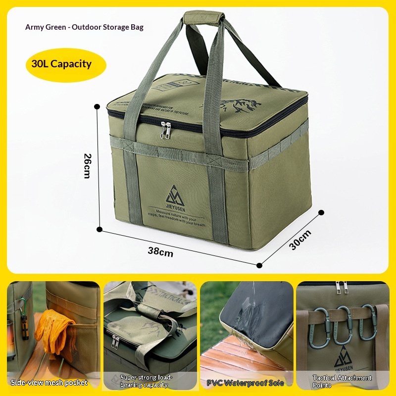 Outdoor Camping Gear Storage Bag, Cooking Utensils, Tableware, Miscellaneous Items Bag, Portable Tools And Accessories, Gas Canister, Cassette Stove, Camping photo 3