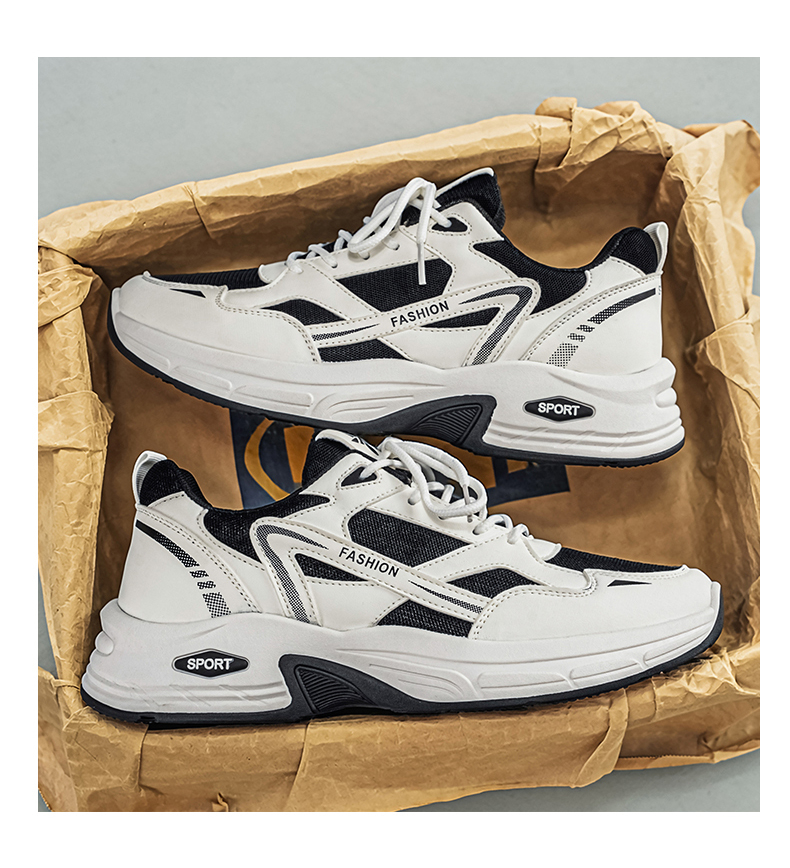 2026 Summer New Men's Thick Sole Height Increasing Sneakers, Wear-resistant, Breathable Trendy Versatile Casual Dad Shoes photo 4