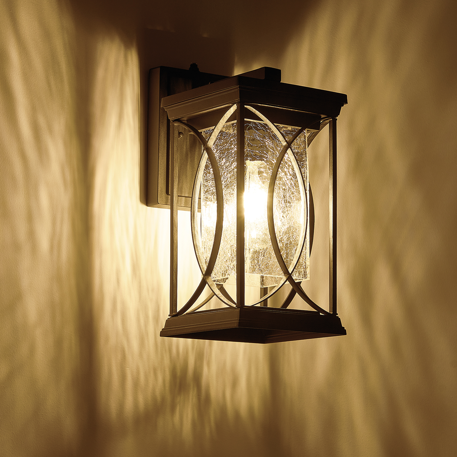 Oil Rubbed Bronze Porch Light Dusk to Dawn Outdoor Wall Lantern Small Modern Exterior Light Fixture Aluminum with Crack-Like Glass IP65 Waterproof Outdoor Sconce Outside Light for House, Front Door photo 1