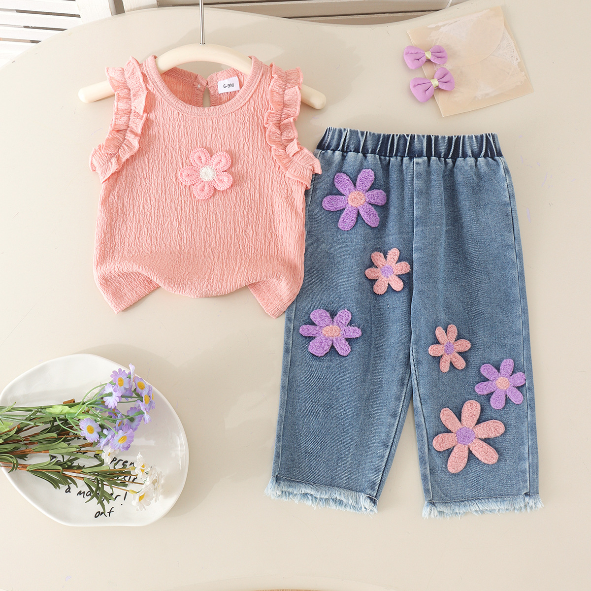 Vest Long Pants Childrens Clothing Two-piece Set photo 1