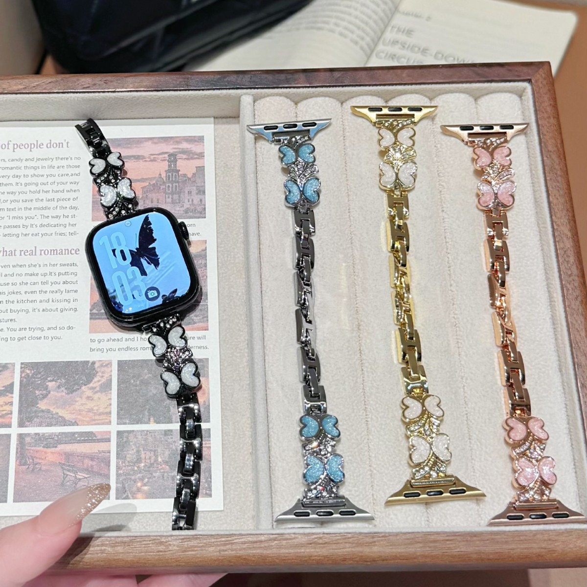 Butterfly Oil-drop Bracelet Watch Strap photo 1