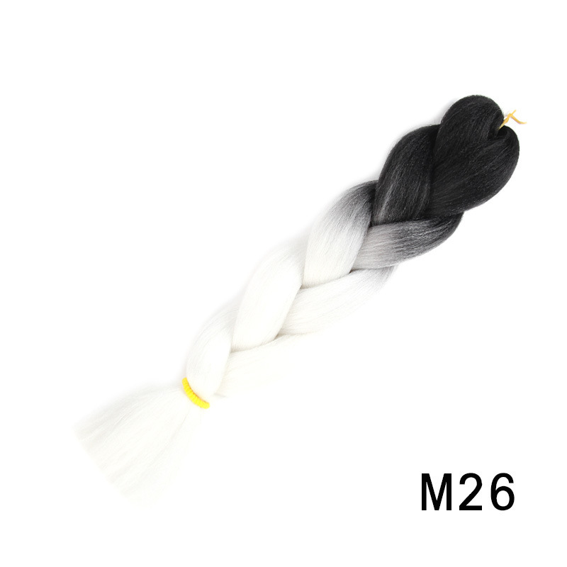 African Dyed Wig Braids Two-tone Ombre Synthetic Dreadlocks photo 8