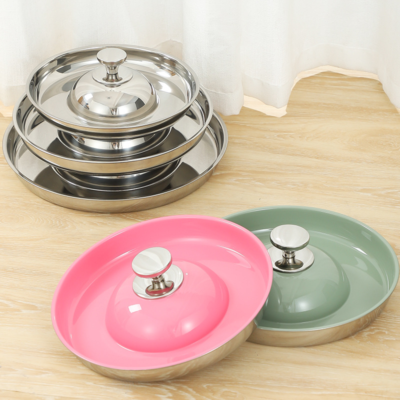 Thickened Stainless Steel Food Bowl With Colorful Balls Dog Feeding Utensil photo 1