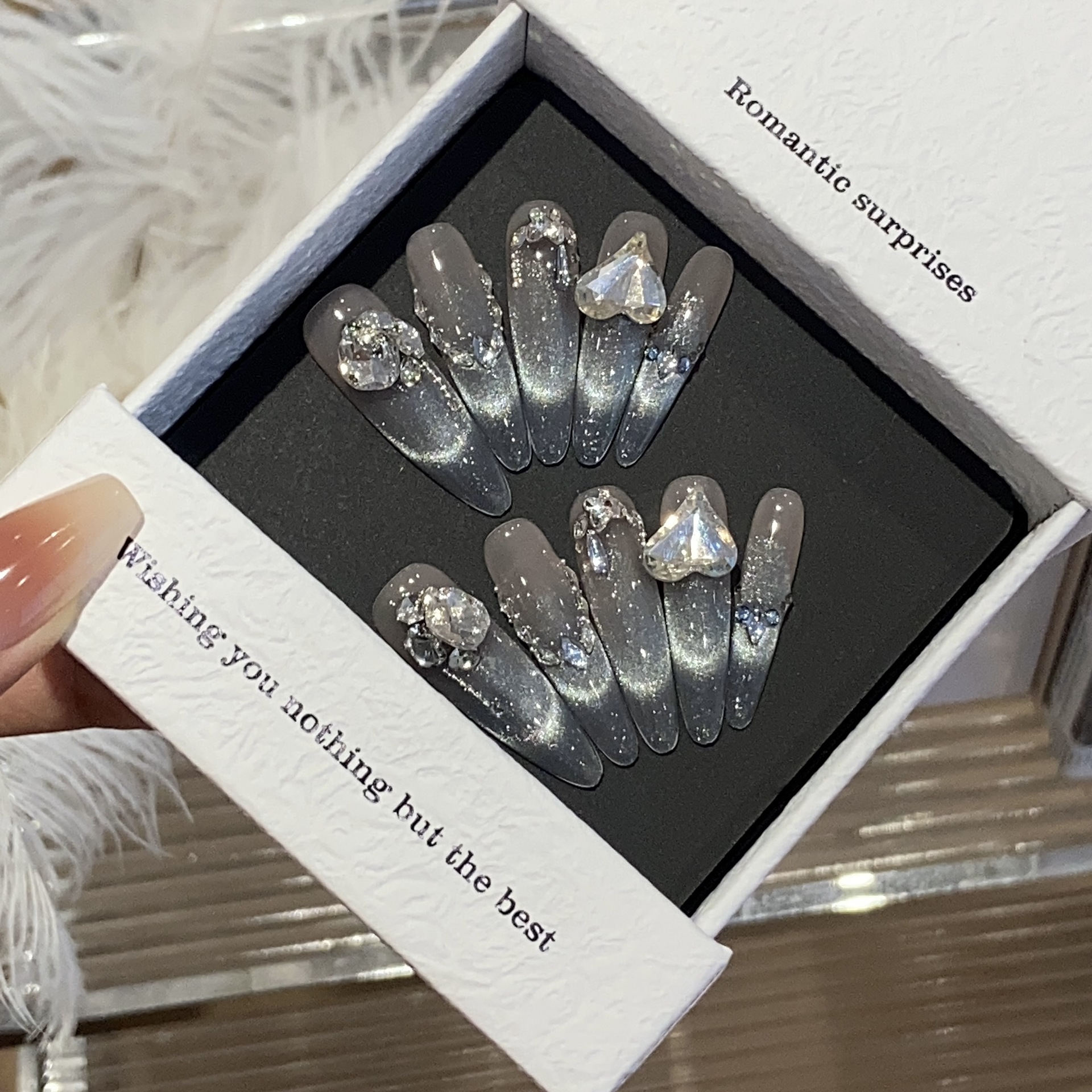 Smiling French Cat-Eye Mood-Setting Nail Tips photo 5