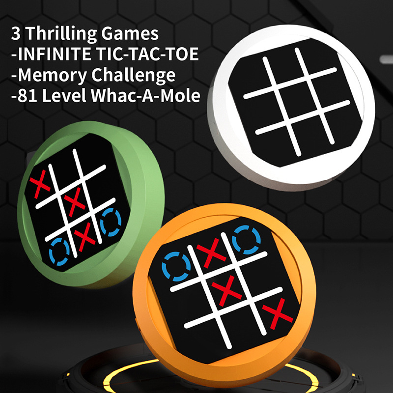 Super Tic-Tac-Toe 4-in-1 Memory Training Handheld Game Console photo 1