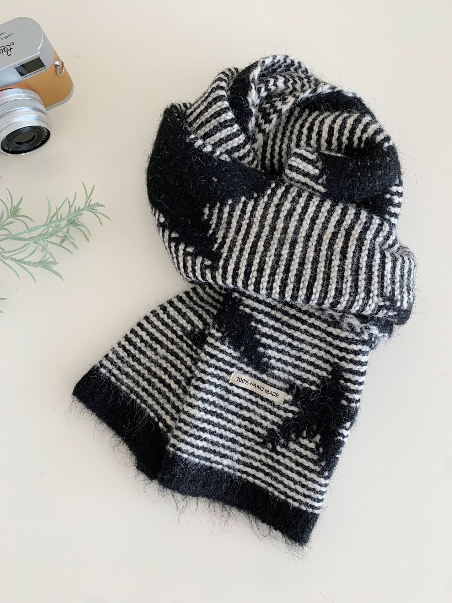 Women's Simple And Versatile Star Knitted Winter Scarf photo 2