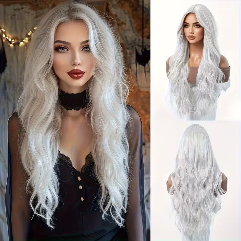 Cosplay Wig Multicolour Women Curls Wavy Hair Anime Wig Long Curly Hair photo 4