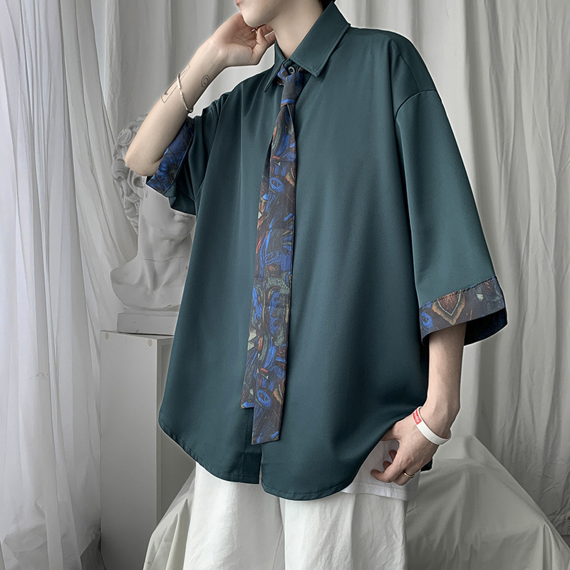 Loose Floral Print Shirt Wrinkle-Free photo 1