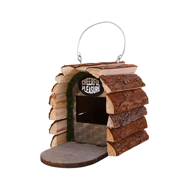 Outdoor Wooden Birdhouse Courtyard Decoration Bird Feeder photo 4