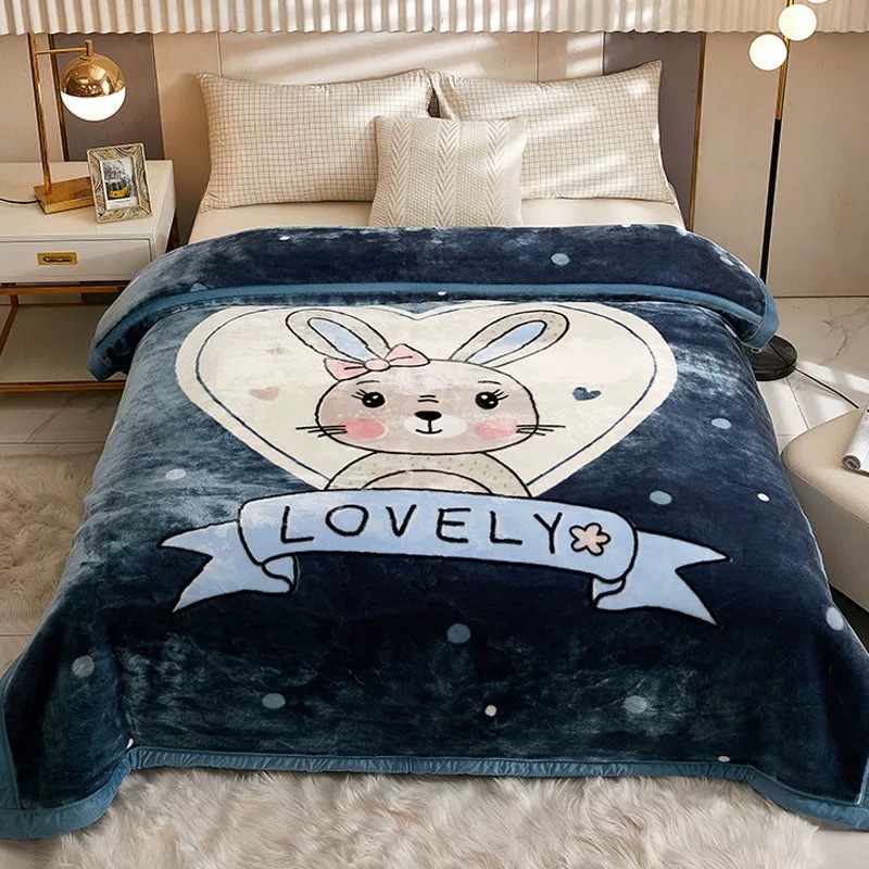 Simple Printed Winter Warm Blanket, Double-Sided Fleece Blanket photo 3