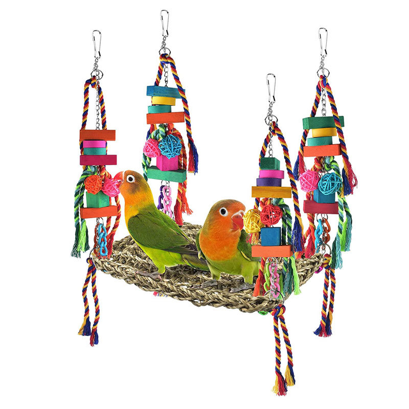 Parrot Toys Climbing Net Hammock Medium And Large Toy Bird Cage photo 2