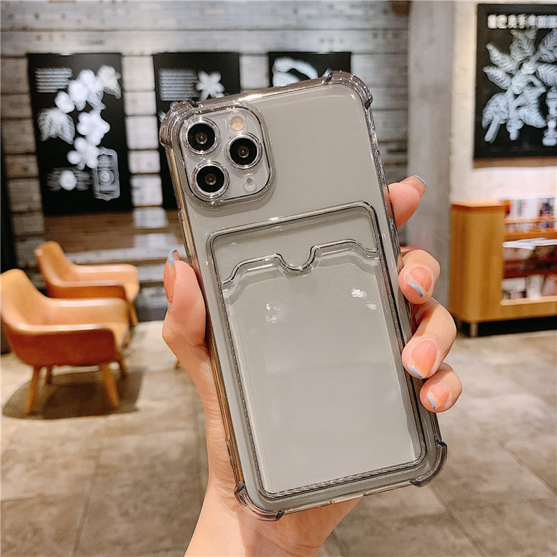 Simple Transparent Card Phone Case All-inclusive Soft Silicone Drop-resistant photo 7