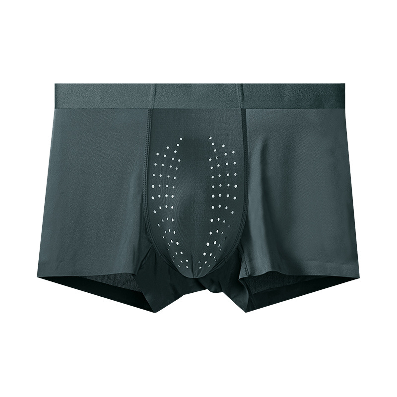Mens Breathable Summer Thin Boxer Briefs Seamless Boxer Style photo 6
