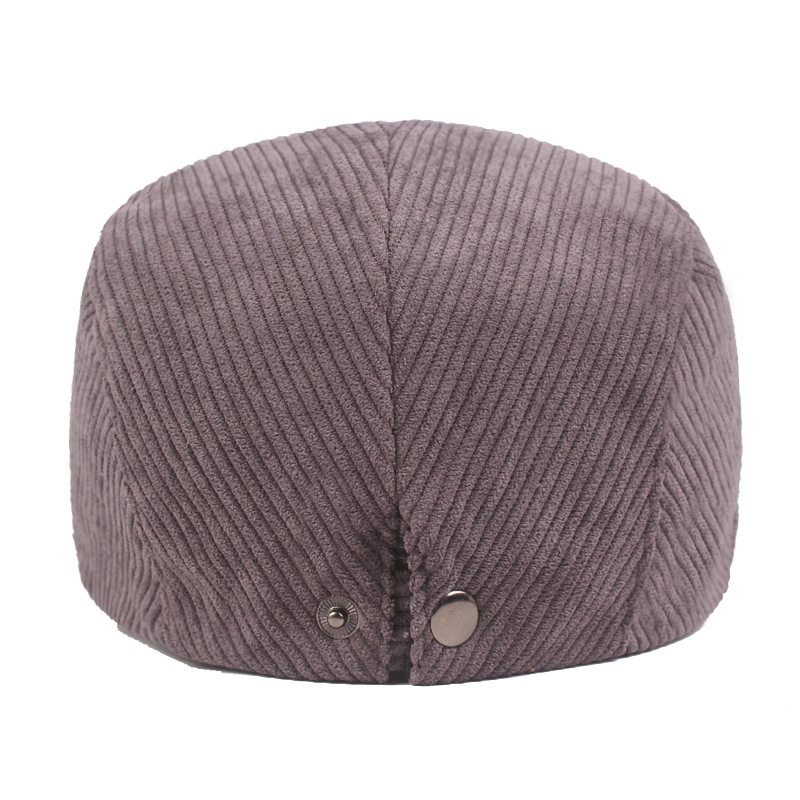 Striped Mens Warm Peaked Cap For Autumn And Winter Casual Baseball Cap photo 2